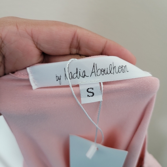 Nadia Aboulhosn tied up pink dress S - Picture 4 of 7